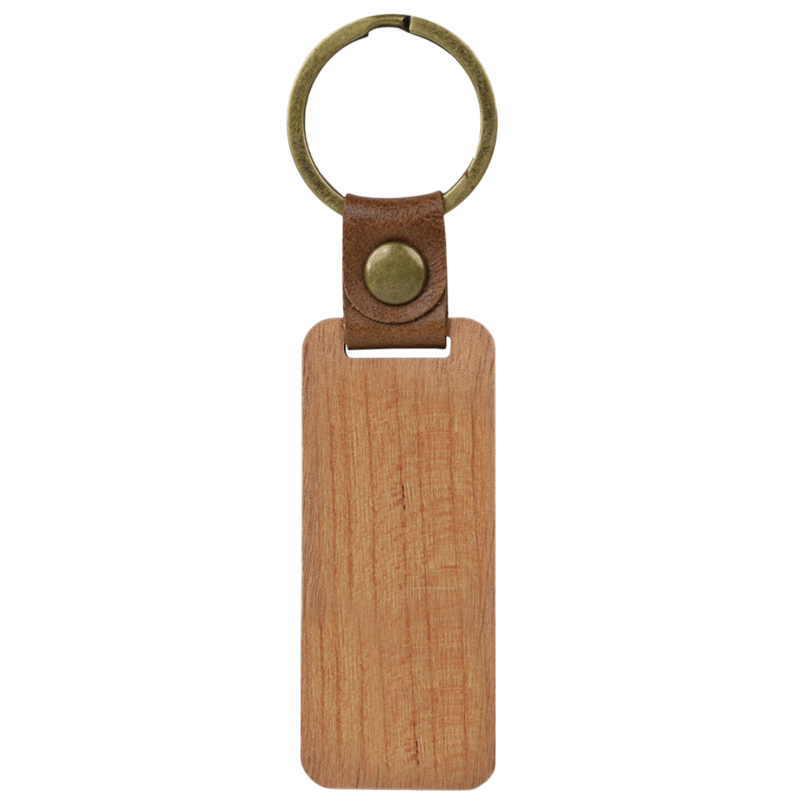 walnut rectangle keychain